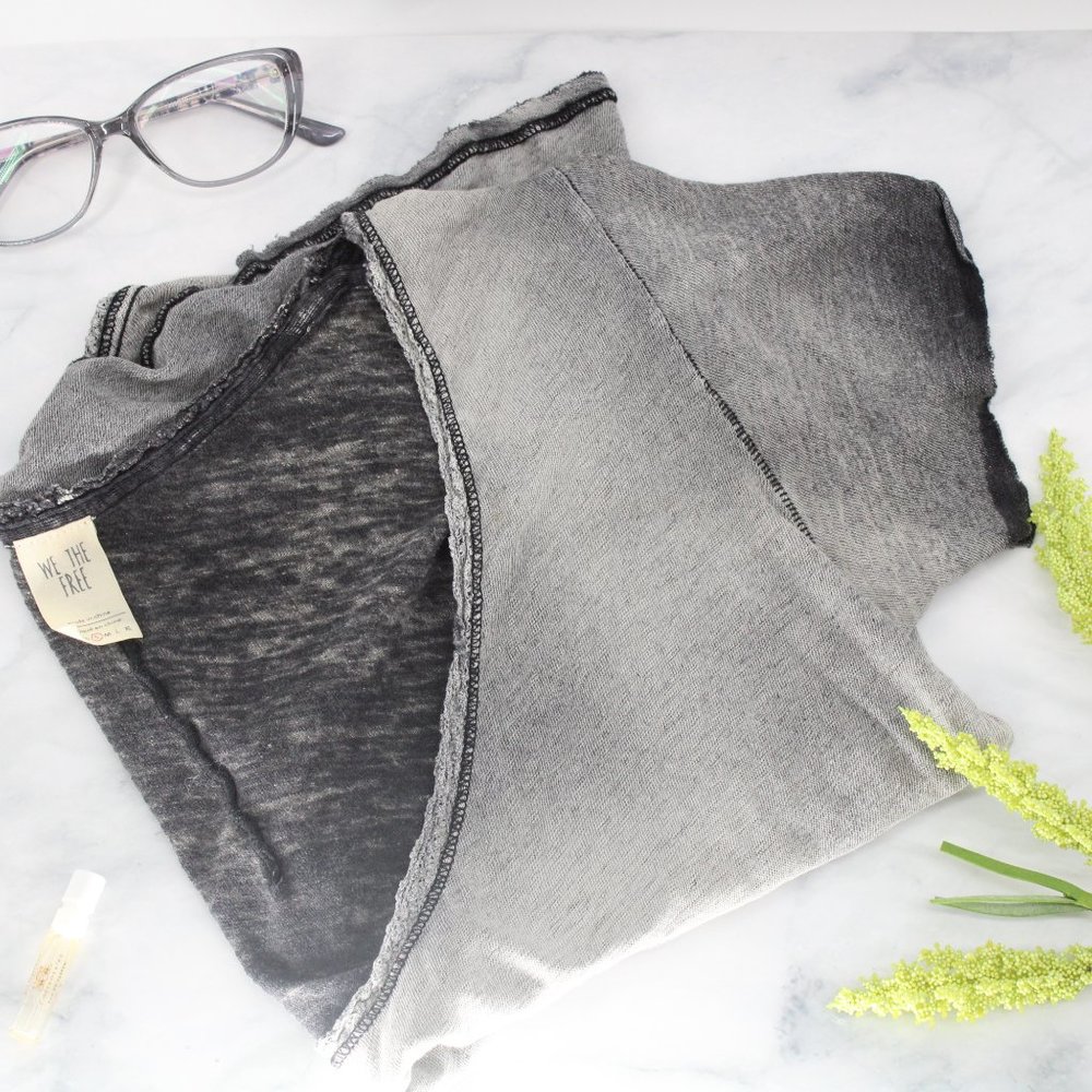NWT We The Free Space Gray Distressed T-Shirt | S